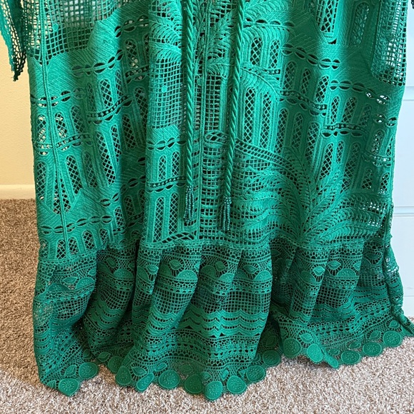 FARM Rio Green Crochet Maxi Dress - Picture 5 of 11